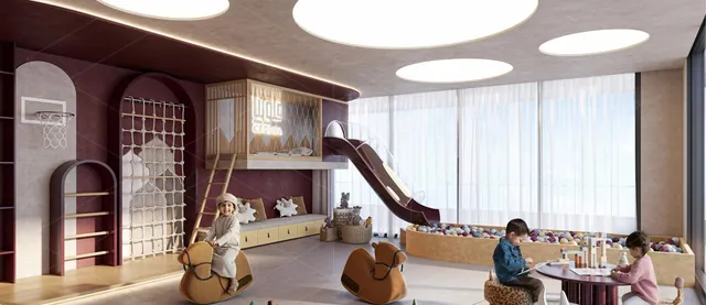 Espace de jeux pour enfants Globna : arches, toboggan et mobilier en bois