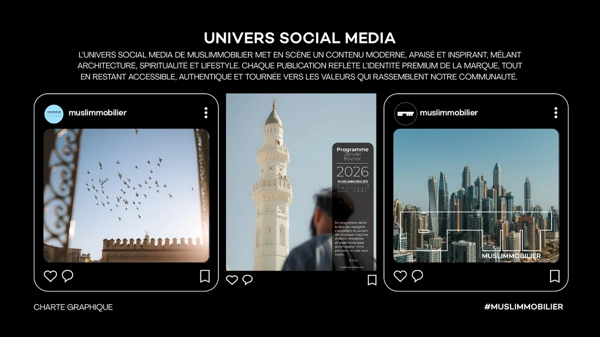 Univers réseaux sociaux : trois publications au format Instagram